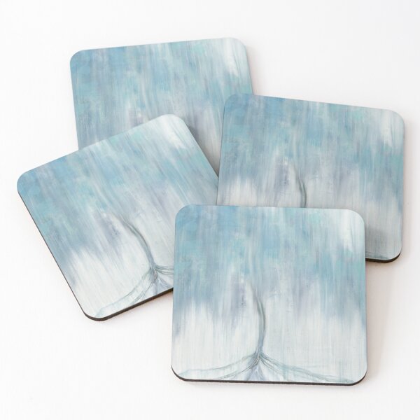 Item preview, Abstract tree with roots, light blues whites designed and sold by Inktown.