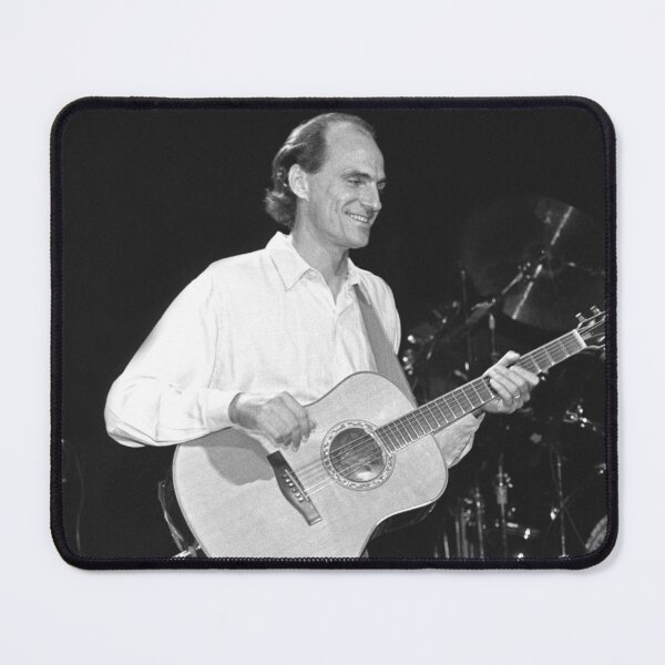 Item preview, James Taylor BW Photograph designed and sold by ConcertImages.