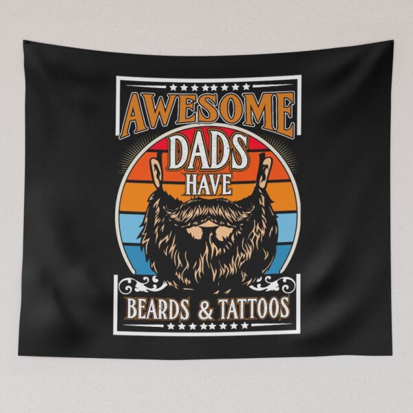 Item preview, Dads Tattoo Beard Mustache Inked  designed and sold by ClamenTaon.