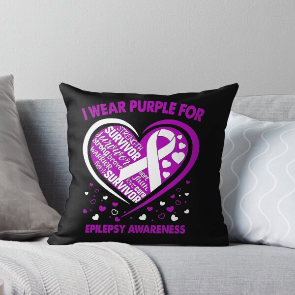Item preview, I Wear Purple For Epilepsy Survivor Heart Ribbon designed and sold by heppenp.