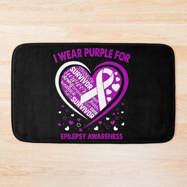 Item preview, I Wear Purple For Epilepsy Survivor Heart Ribbon designed and sold by heppenp.