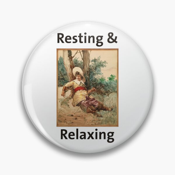 Item preview, Resting and Relaxing Musketeer Sticker designed and sold by SowCow.