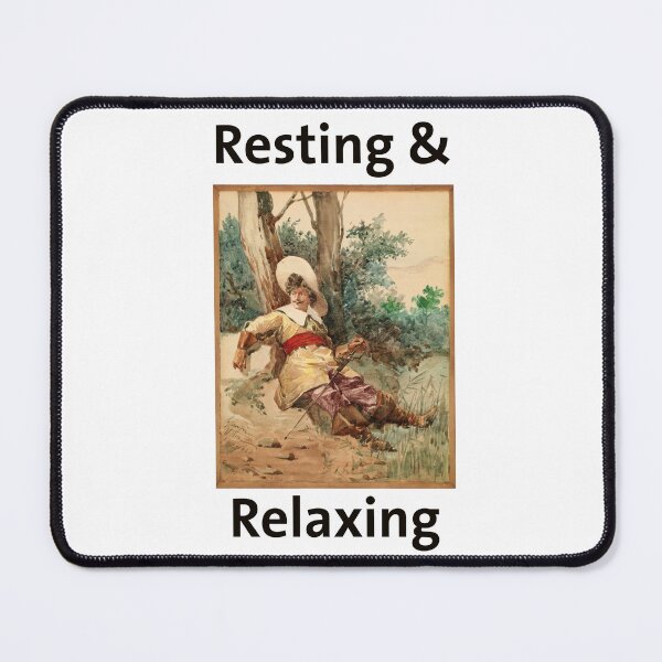 Item preview, Resting and Relaxing Musketeer Sticker designed and sold by SowCow.