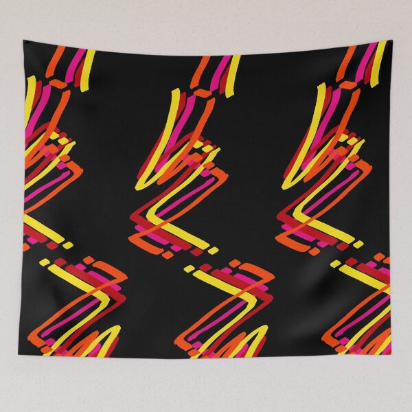 Item preview, Abstract Paint Strokes Warm Zig Zag Pattern designed and sold by that5280lady.