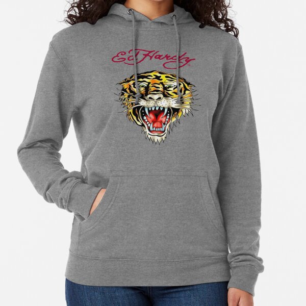 Ed Hardy Tiger Hoodie - Charcoal  Tiger hoodie, Womens sweatshirts hoods, Sweatshirts  women