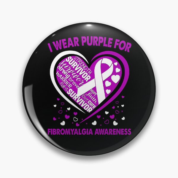 Item preview, I Wear Purple For Fibromyalgia Survivor Heart Ribbon designed and sold by heppenp.