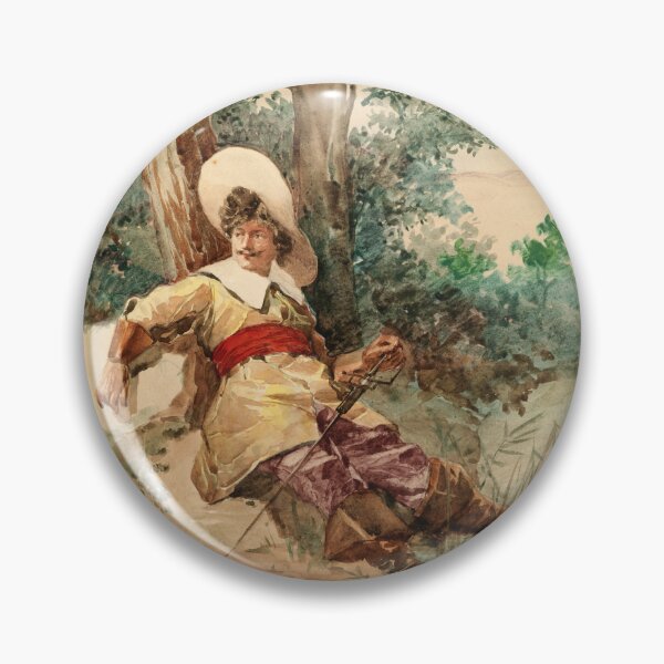 Item preview, Resting and Relaxing French Musketeer Sticker designed and sold by SowCow.