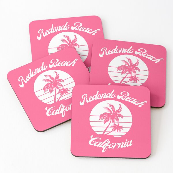 Item preview, Redondo Beach California (White + Hot Pink) designed and sold by Just-Basic.