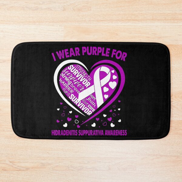 Item preview, I Wear Purple For Hidradenitis Suppurativa Survivor Heart Ribbon designed and sold by heppenp.