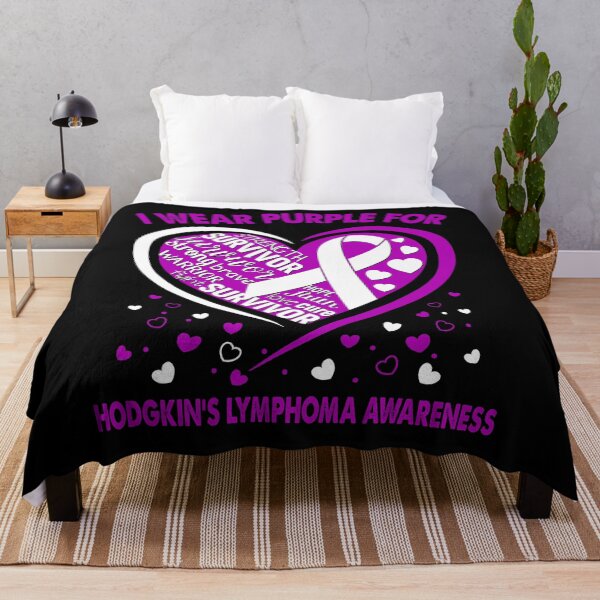 Item preview, I Wear Purple For Hodgkin's Lymphoma Survivor Heart Ribbon designed and sold by heppenp.