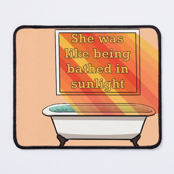 Item preview, She was like being bathed in sunlight - Andrew Garfield Quote - Orange Background designed and sold by gaslight-n.