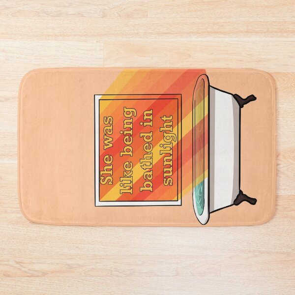Item preview, She was like being bathed in sunlight - Andrew Garfield Quote - Orange Background designed and sold by gaslight-n.