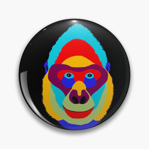 Item preview, Abstract Pop Art Multicolored Happy Smiling Gorilla designed and sold by Jane Domenech.