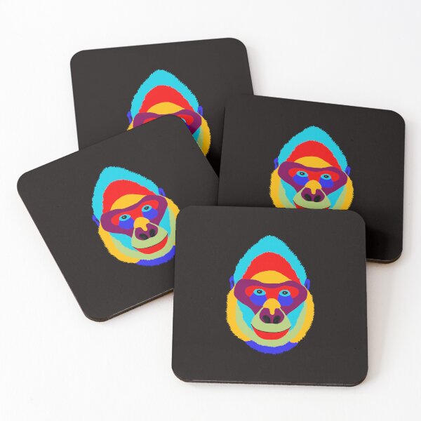 Item preview, Abstract Pop Art Multicolored Happy Smiling Gorilla designed and sold by Jane Domenech.