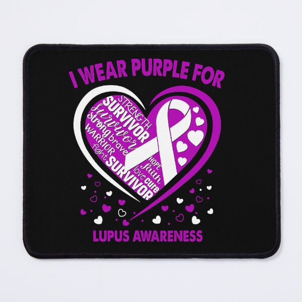 Item preview, I Wear Purple For Lupus Survivor Heart Ribbon designed and sold by heppenp.