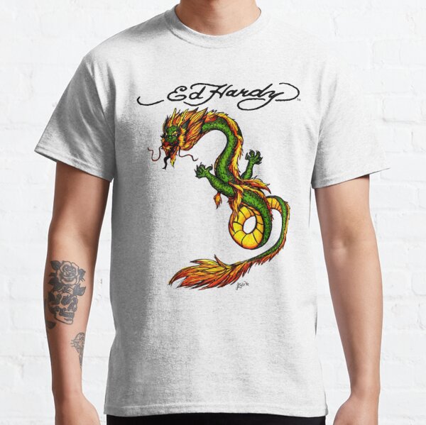 Ed Hardy Limited Edition Dragon T-shirt in Natural for Men