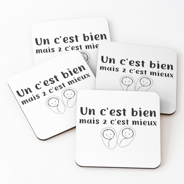 Aperçu de l'œuvre Un c'est bien, mais deux c'est mieux, jumelles, jumeaux créée et vendue par Smileycreation.