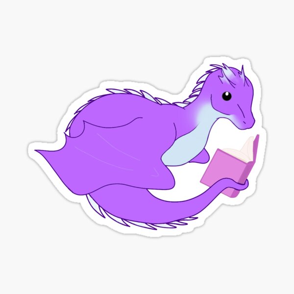 Purple Bookwyrm Sticker