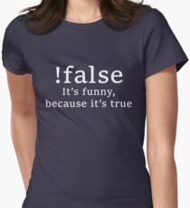 Camiseta entallada para mujer !falso