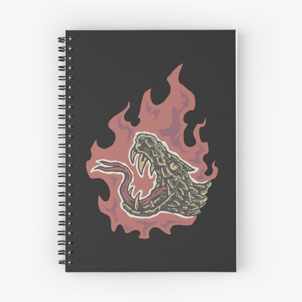 Item preview, Flaming Snake Traditional Tattoo Style designed and sold by bFred.