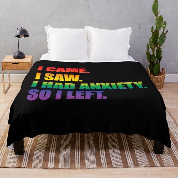 Item preview, Rainbow I came - I Saw - Had Anxiety - So I Left designed and sold by RoguePixel.