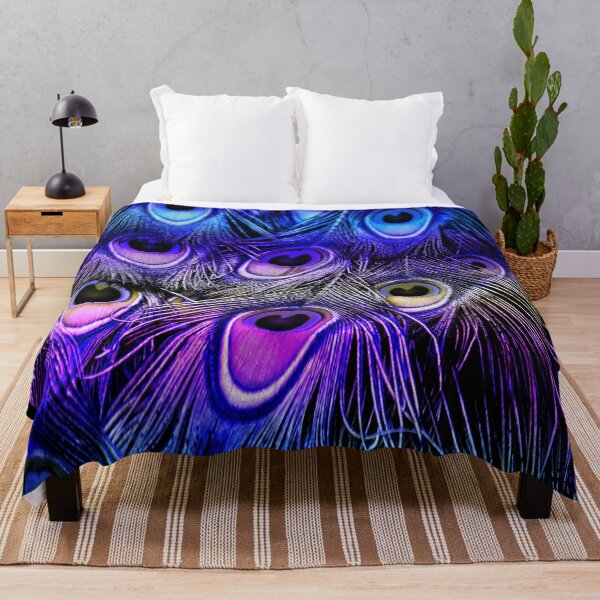 Item preview, Dark Background With Peacock Feathers Decoration In Soft And Blur Style designed and sold by NawalMagdy.