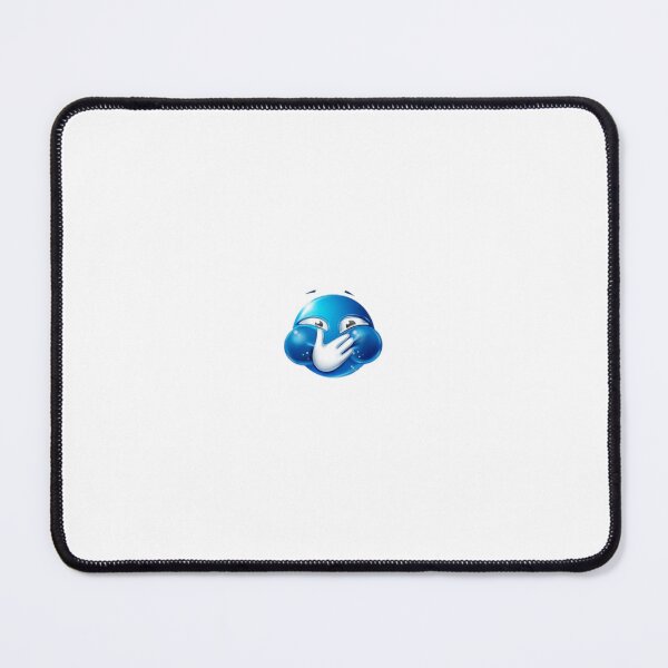 Item preview, Blue Smiley Trying Not To Laugh designed and sold by garrettlw.