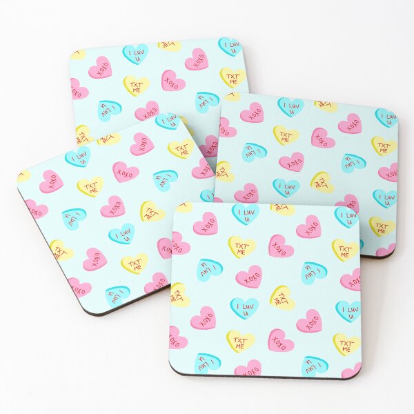 Item preview, Sweet Candy Hearts Valentines Day Light Blue designed and sold by Julie Erin Designs.