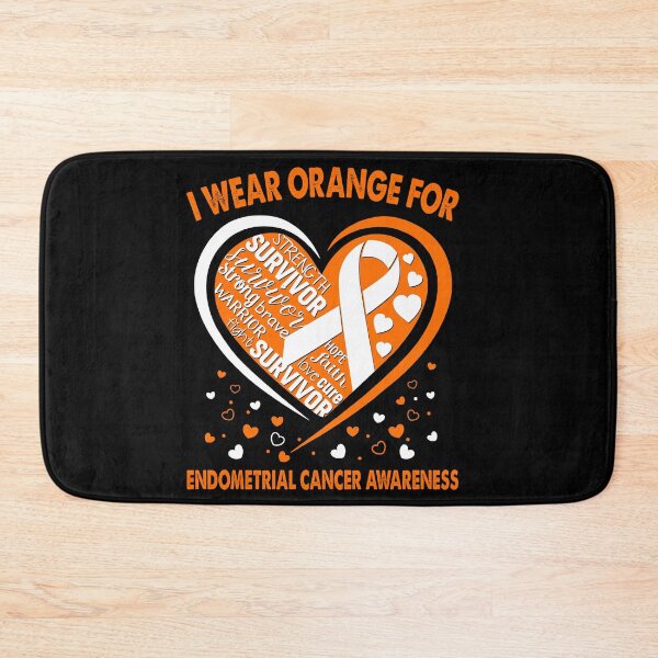 Item preview, I Wear Orange For Endometrial Cancer Survivor Heart Ribbon designed and sold by heppenp.