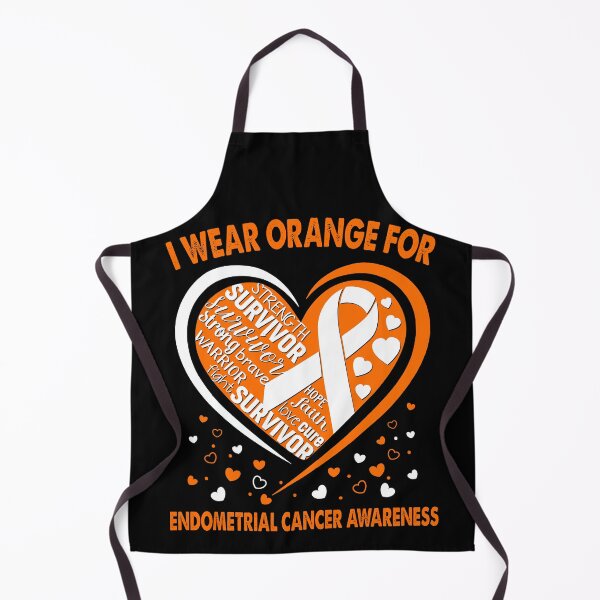 Item preview, I Wear Orange For Endometrial Cancer Survivor Heart Ribbon designed and sold by heppenp.