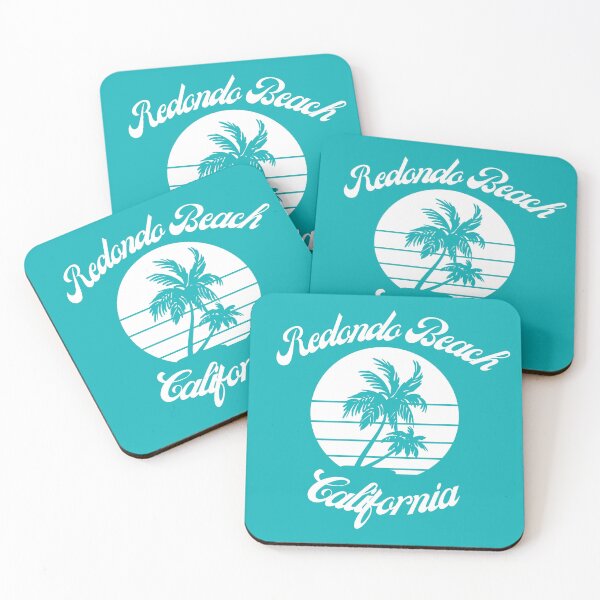 Item preview, Redondo Beach California (White + Teal) designed and sold by Just-Basic.