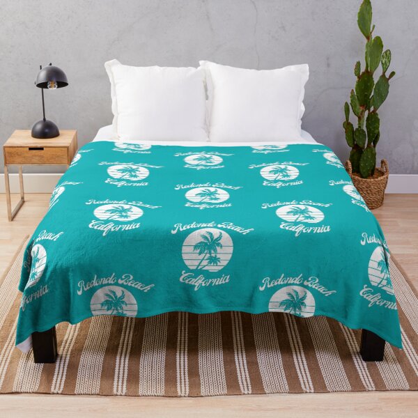 Item preview, Redondo Beach California (White + Teal) designed and sold by Just-Basic.