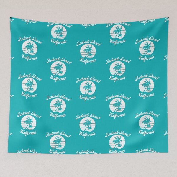 Item preview, Redondo Beach California (White + Teal) designed and sold by Just-Basic.