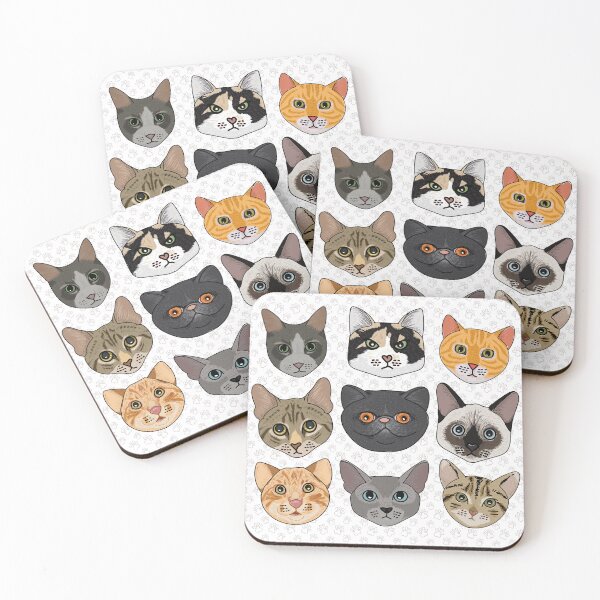 Item preview, kitty faces designed and sold by Iridp.