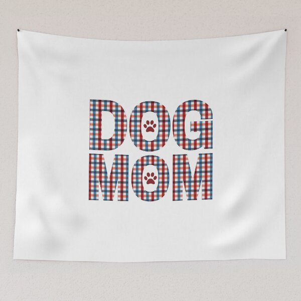 Item preview, Dog Mom Red White Blue Plaid designed and sold by momofdoggos.