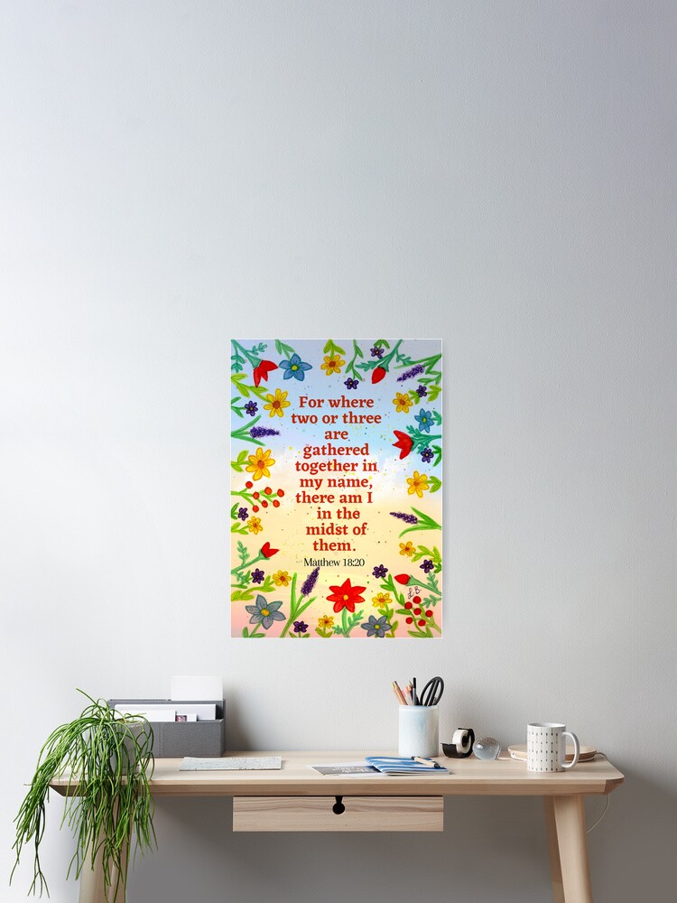 For Where Two Or Three Gather In My Name {Small Wall Tapestry} For Where Two Or Three Gather In My Name {Small Wall Tapestry}