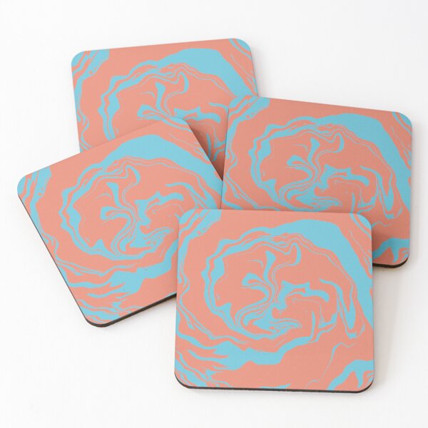 Item preview, Bleu and Orange Retro Pattern Liquid Swirls designed and sold by JadedLilacsArt.
