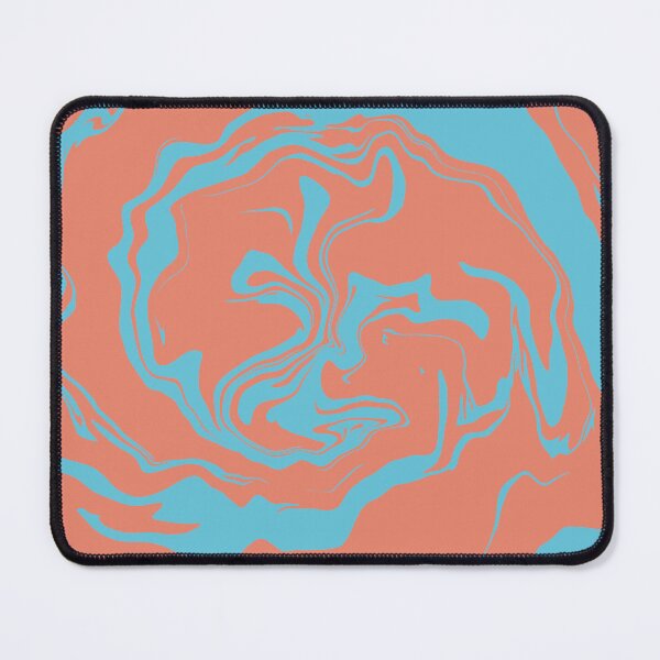 Item preview, Bleu and Orange Retro Pattern Liquid Swirls designed and sold by JadedLilacsArt.