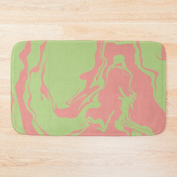 Item preview, Green and Pink Liquid Swirls Retro Pattern designed and sold by JadedLilacsArt.