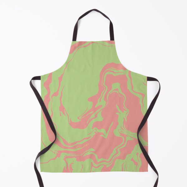 Item preview, Green and Pink Liquid Swirls Retro Pattern designed and sold by JadedLilacsArt.