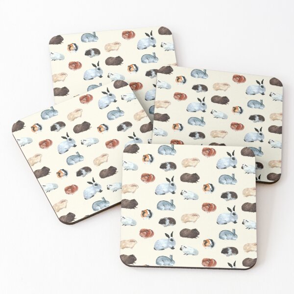 Item preview, Fluffy Friends, Bunnies And Guinea Pigs Watercolor Pack designed and sold by DaisyPaints.