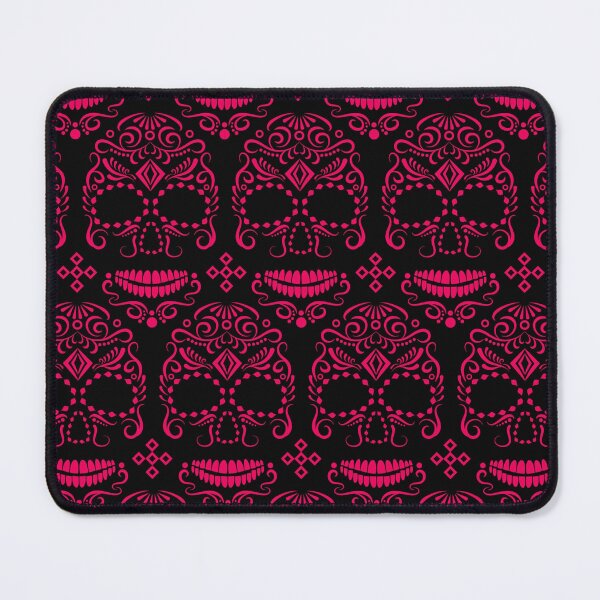 Item preview, Black and Pink Classic Sugar Skull, Catrina designed and sold by TheHotIgloo.