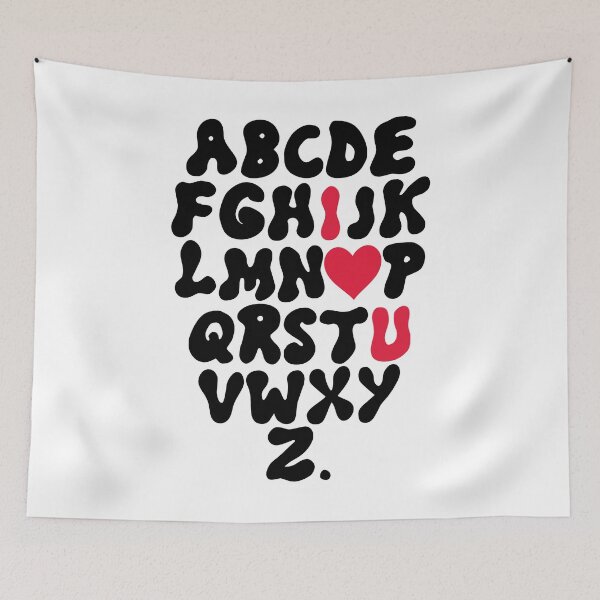 Item preview, Valentines Day Alphabet ABC Toddler Kids designed and sold by MouDantArts.