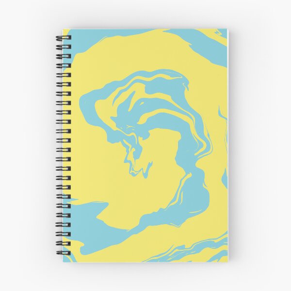 Item preview, Blue and Yellow Liquid Swirls Retro Pattern designed and sold by JadedLilacsArt.