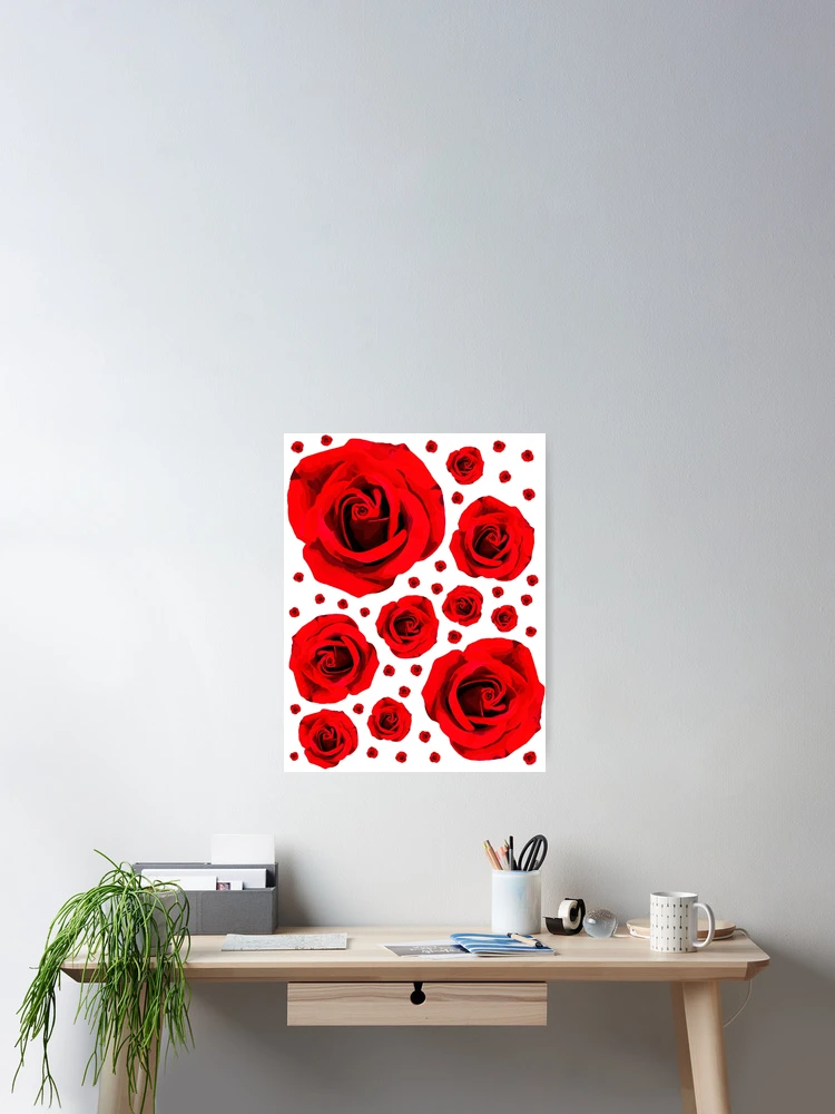 Thumbnail 2 of 3, Poster, Roses, Roses, Roses designed and sold by Alison Norcross.