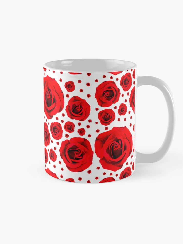 Thumbnail 3 of 6, Coffee Mug, Roses, Roses, Roses designed and sold by Alison Norcross.