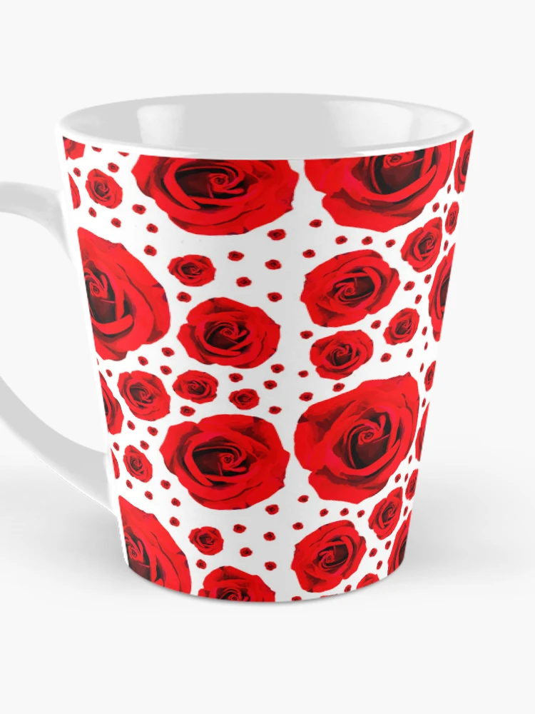 Thumbnail 3 of 4, Coffee Mug, Roses, Roses, Roses designed and sold by Alison Norcross.