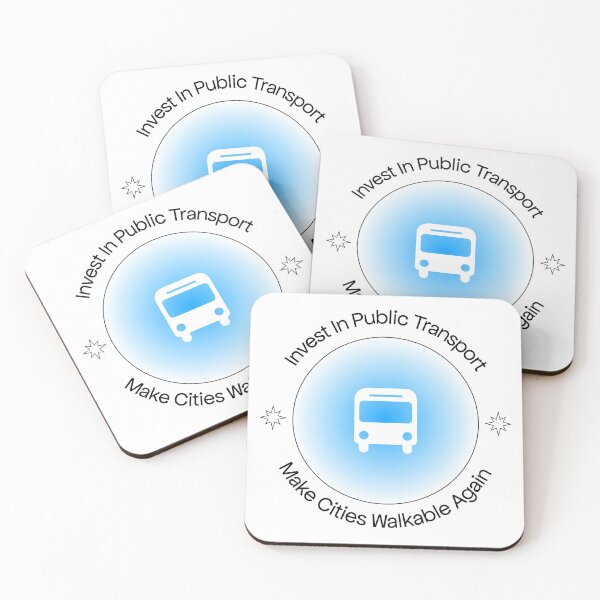 Item preview, Invest In Public Transport - Make Cities Walkable Again designed and sold by Picket Club.
