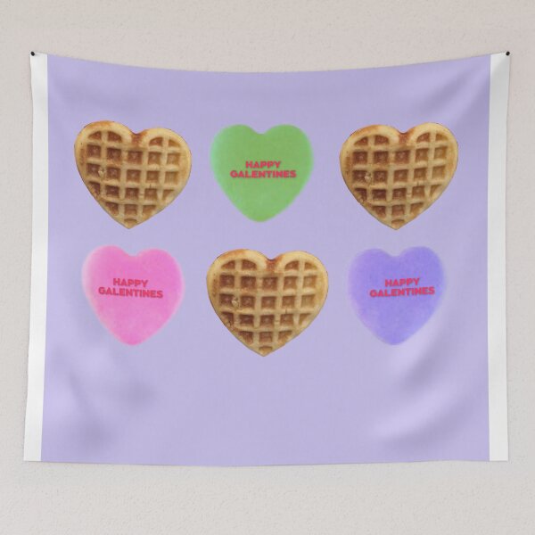 Item preview, Waffle and candy hearts happy Galentines Day designed and sold by AshTreeCrtvCo.