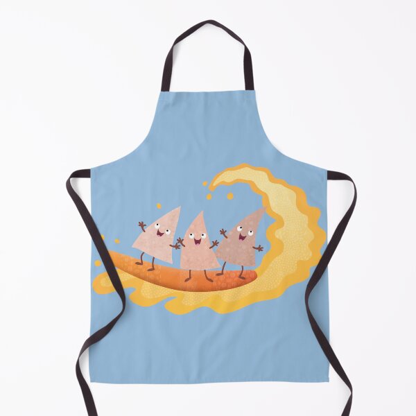Item preview, Cute nachos corn chips surfing cartoon designed and sold by FrogFactory.
